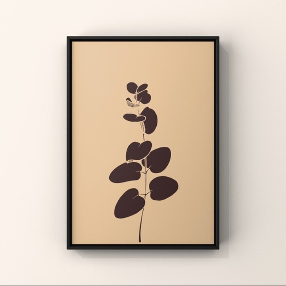 Modern minimalist leave abstract wall art